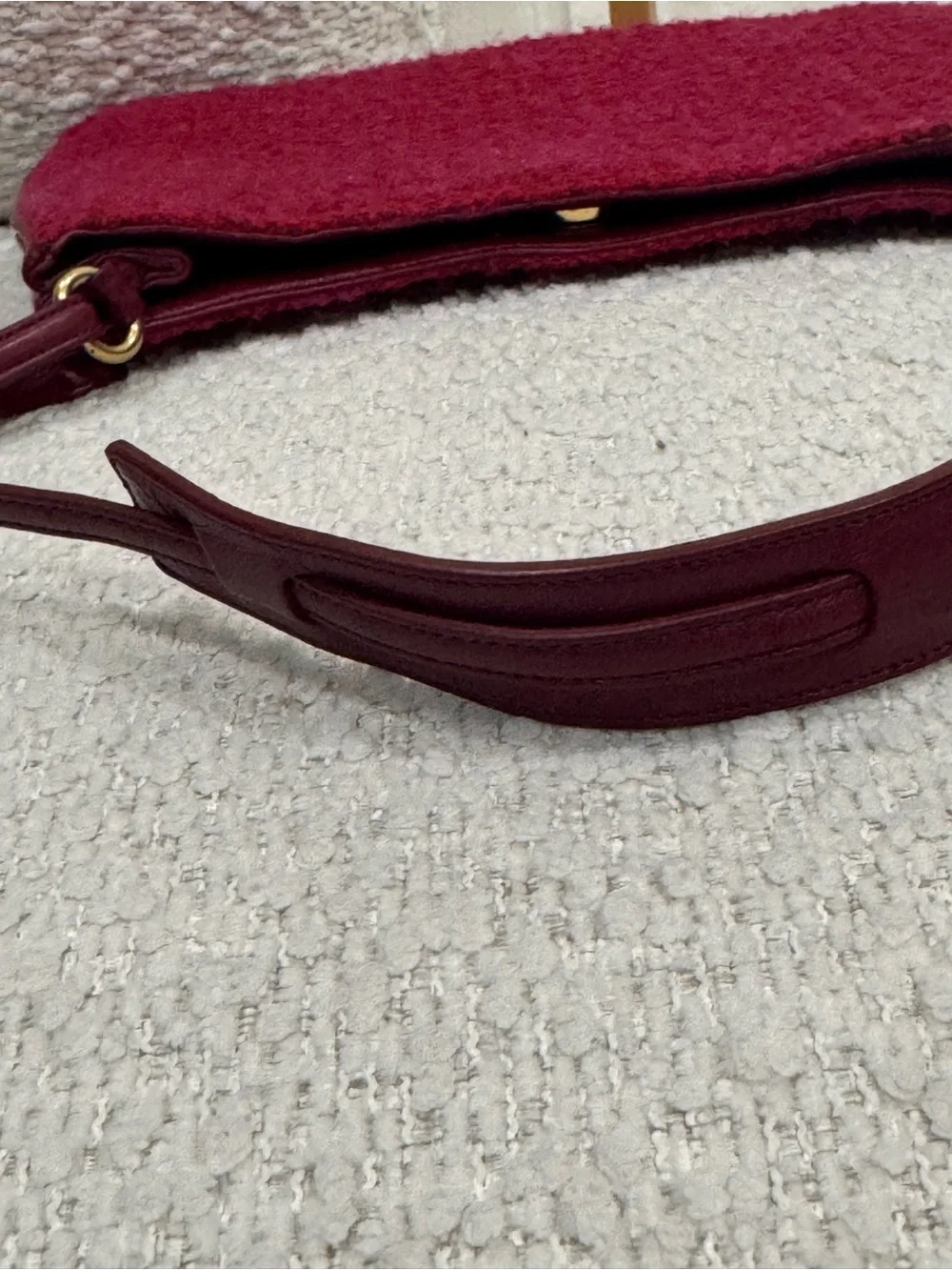 vintage Coach tweed and leather shoulder bag